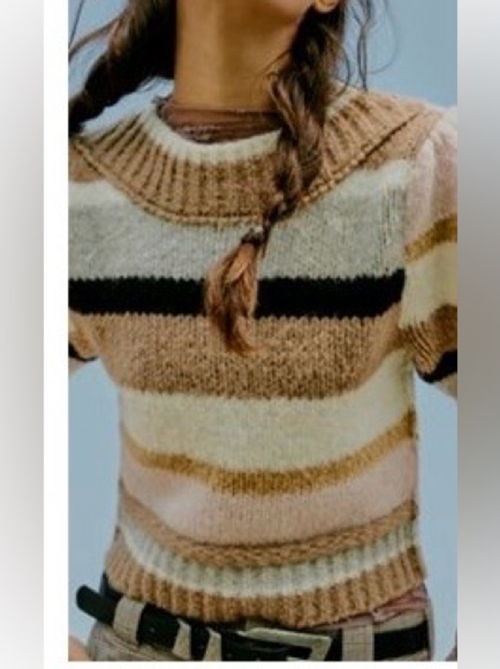 Free People Foxy Stripe Pullover Short Sleeve